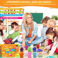 Carica l'immagine nel visualizzatore di Gallery, FAMKEEP Fluffy Butter Slime Set, 32 colori Fluffy Butter Slime Set,Putty Giocattoli,Crystal Slime per Bambini,DIY Slime 
