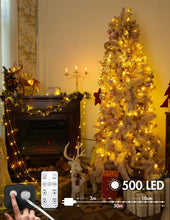 Carica l'immagine nel visualizzatore di Gallery, BESCOST Catena Luminosa Esterno 50 Metri 500 Led con Telecomando Luci Natale Esterno Luci da Esterno Impermeabile IP44 Lucine Led Decorative 8 Modalità per Giardino Albero Natale Festa