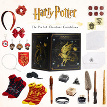Carica l&#39;immagine nel visualizzatore di Gallery, Harry Potter Calendario Avvento 2025, Hogwarts Cancelleria Accessori Capelli, Countdown Natale Calendari Avvento, Penne Calzini Gioielli Ciondoli (Cubo Nero)