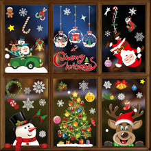 Carica l'immagine nel visualizzatore di Gallery, Bblike Adesivi per finestre di Natale 8 fogli window sticker decor fiocchi di neve fiocchi di neve immagini per porte, vetrine, frontali in vetro, decorazione natalizia riutilizzabile