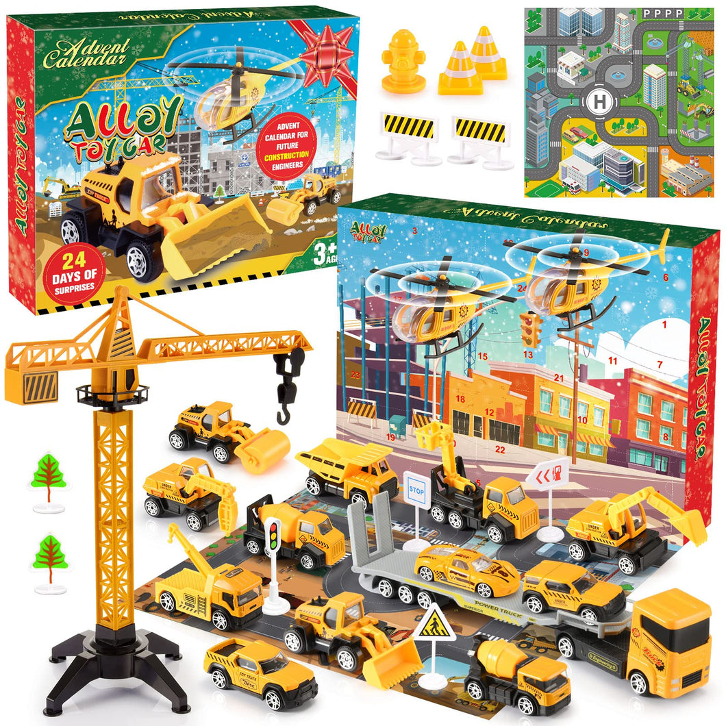 EUCOCO Calendario Avvento Macchinine 2024, Regalo Bambino 2 3 4 5 6 Anni Macchinine per Bambini 2-6 Anni Giocattoli Bambino 2-6 Anni Calendario Dell'avvento 2024 Cars Macchinine Regalo Bambina 2-6