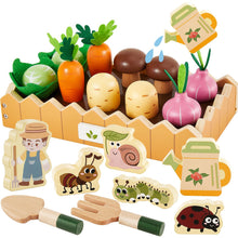 Carica l'immagine nel visualizzatore di Gallery, HERSITY Giochi Legno per Bambini 2 anni, Verdure Giocattolo Fattoria Gioco