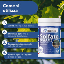 Carica l'immagine nel visualizzatore di Gallery, Solfato di Rame | Concime Inorganico Puro 98/99% | Rame Solubile 25% | Uso Agricolo e Biologico | Residuo Zero | Rame Pe
