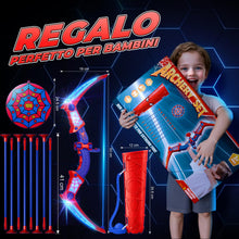 Carica l'immagine nel visualizzatore di Gallery, Giocattoli Bambino Set con Luci LED Rosse e Blu, Zainetto Supercool e Bersaglio, Giocattolo Gioco Bambino 3-12 Anni, Gio