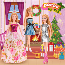 Carica l&#39;immagine nel visualizzatore di Gallery, HappyGoLucky Calendario Avvento 2024 Bambina, Regalo Bambina 3-10 Anni Giochi Bambina Bambini 3 4 5 6 7 8 9 Anni Unicorno Bambole per Bambina Regali Natale Bambini Vestiti Accessori Bambole Sirena