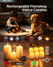 Carica l'immagine nel visualizzatore di Gallery, PChero Lumini ricaricabili con telecomando, confezione da 6 mini luci a LED