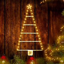 Carica l'immagine nel visualizzatore di Gallery, Jsdoin Luci Natale Esterno Batteria - 90cm 75LED Scaletta Impermeabile per Albero di Natale - 8 Modalità - Addobbi e Decorazioni per Casa e Finestre