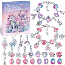 Carica l&#39;immagine nel visualizzatore di Gallery, PITMT Calendario Avvento 2025 Bambina Gioielli, Calendario Avvento Braccialetti Kinder Bambini Fai da Te, Calendario dell&#39;avvento Bracciale Collane Regalo Natale Ragazza 5 6 7 8 9 10 11 12 13 14 Anni