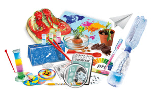 Clementoni Lab-110 Go-Gioco Scientifico 8 Anni, Laboratorio di Scienze, Esperimenti per Bambini di Chimica, Fisica, Botanica, Made in Italy, Colore Italiano, 19361
