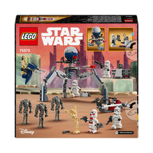 Carica l&#39;immagine nel visualizzatore di Gallery, LEGO Star Wars Battle Pack Clone Trooper e Battle Droid Set da Battaglia con Veicolo Giocattolo Speeder Bike, Tri-Droide e Postazione Difensiva, Regalo per Bambini e Bambine da 7 Anni in su 75372