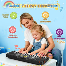 Carica l'immagine nel visualizzatore di Gallery, m zimoon Pianola Bambini 37 Tastiera Elettronica Musicale con Microfono, Pianola per Bambini Media Portatile Multifunzio