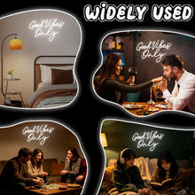 Carica l'immagine nel visualizzatore di Gallery, Segnale Neon Solo Buone Vibrazion, Segni Neon Buone Vibrazion Bianchi per Decorazione a Parete, Luce Neon LED per Decora