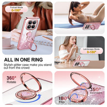 Carica l'immagine nel visualizzatore di Gallery, Tawarror Glitter Cover per Xiaomi Redmi Note 15 Pro 5G(Non per 4G), Custodia per cellulari zincate Silicone, con Double 