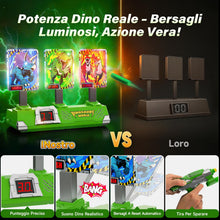 Carica l'immagine nel visualizzatore di Gallery, Dinosauri Tiro Bersaglio Bambini Luminosi Elettrico Digitale con Pistola Giocattolo, Esterno Giardino Giochi Bambino 3-1