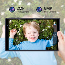 Carica l&#39;immagine nel visualizzatore di Gallery, PRITOM Tablet PC Android 8 pollici Android 10.0 OS, 4000 mAh, 64GB ROM, Quad Core, schermo HD IPS, 2.0 anteriore + 8.0 MP fotocamera posteriore, Wi-Fi, Bluetooth, Nero