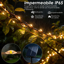 Carica l'immagine nel visualizzatore di Gallery, Luci Solari Esterno 2 Pacchi, 15+2M 150LED Catena Luminosa Esterno Solare IP65 Impermeabili 8 Modalità Bianco Caldo Filo
