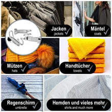 Carica l'immagine nel visualizzatore di Gallery, com-four® 4x Ganci per Porte, Ganci Appendiabiti Doppi con Protezione