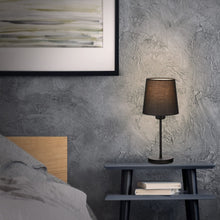 Carica l'immagine nel visualizzatore di Gallery, BRILONER - Lampada da tavolo, lampada da comodino, lampada da scrivania, 1 x E14, incl. cavo interruttore in tessuto, ne