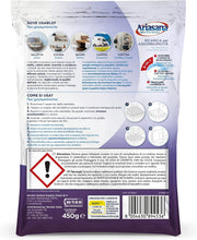 Carica l'immagine nel visualizzatore di Gallery, Ariasana Ricarica in Sali Assorbiumidità Fragranza Lavanda Formato Convenienza di 2 Buste da 450 Grammi + 1 Busta da 450
