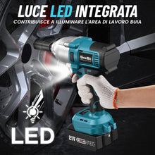 Carica l'immagine nel visualizzatore di Gallery, Seesii Avvitatore A Impulsi a Batteria 700Nm, Professional 1/2" Elevata Avvitatori a Massa Battente con Batteria 8000mAh, 6 Bussola(14/17/19/21/22/24mm), Avvitatore Batteria per Auto Casa