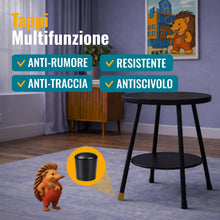 Carica l'immagine nel visualizzatore di Gallery, Ajile - 24 Piedini Per Mobili e Sedie 10 mm - Gommini Rotondi in Gomma Termoplastica Flessibile Nero da Calzare su Tubo 