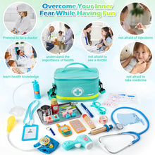 Carica l&#39;immagine nel visualizzatore di Gallery, Sundaymot Valigetta Dottore Bambini, kit Dottoressa Bambina, con Vero stetoscopio, termometro, camice da medico e borsa da medico portatile, Gioco di Ruolo per Ragazze e Ragazzi di 3, 4, 5 Anni