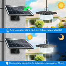 Carica l'immagine nel visualizzatore di Gallery, LEKIA Lampada Solare da Esterno con Telecomando, Dimmerabile Lampadario Solari 244 LED Luci Solari da Giardino con Senso