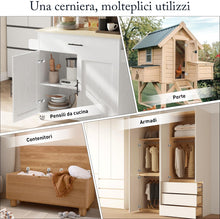 Carica l'immagine nel visualizzatore di Gallery, 8 pezzi Cerniera per Mobili a Molla a Chiusura Automatica per Armadio Porta Ante Mobili Battuta Esterna Morbido Paracolp