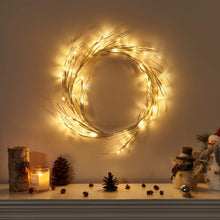 Carica l'immagine nel visualizzatore di Gallery, Ramo di luce bianca pura Rotang con 48 LED bianchi caldi, alimentato elettricamente, stringa di luci decorazione per cam