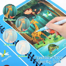 Carica l'immagine nel visualizzatore di Gallery, JoyPlus 4 Pezzi Libro di Pittura ad Acqua con 4 Penna Acqua, Libri da Colorare per Bambini, Riutilizzabili Libro Magico 