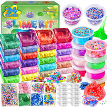 Carica l'immagine nel visualizzatore di Gallery, 24 Colori DIY Slime Kit Slime Making per Ragazze, Crystal Clear Slime
