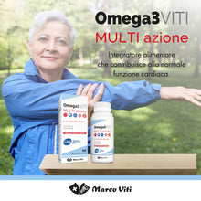 Carica l'immagine nel visualizzatore di Gallery, Omega3 Multi Azione, 60 Perle Softgel da 1.4 g, Integratore di Acidi Grassi Essenziali per Salute Cardiovascolare e Cere