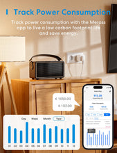 Carica l'immagine nel visualizzatore di Gallery, Meross Presa Smart WiFi con Monitoraggio Consumi, Presa Intelligente 16A, Presa Smart Schuko (Type F) Compatibile con Alexa, Google Home e SmartThings, Controllo Vocale e Remoto, 4 Pezzi