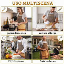 Carica l'immagine nel visualizzatore di Gallery, EBHO 1 Grembiule Barbecue Uomo Divertente Con Asciugamano Stampa Auto D’Epoca Grembiule Cucina Uomo Stile Head Chef