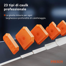 Carica l'immagine nel visualizzatore di Gallery, Presch Spatole per silicone incl. Raschietto silicone - 6 pezzi con scatola - Giunti perfetti grazie a bordi estremament