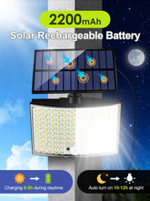 Carica l&#39;immagine nel visualizzatore di Gallery, Faretto Led da Esterno Solare, [268LED/ 5Modes/ 7M]Faro Led Esterno con Pannello Solare, Telecomando Luce Solare Led Esterno, IP65 Faretti Solari a Led da Esterno Luci Solari Esterno Garage Giardino