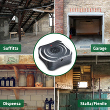Carica l'immagine nel visualizzatore di Gallery, Gardigo® Repellente Topi Portatile | Ultrasuoni per Topi | Dissuasore per Topi | Utilizzo Mobile con Batterie | Copertur