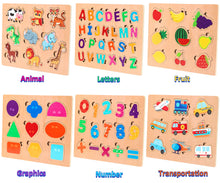 Carica l'immagine nel visualizzatore di Gallery, lenbest 6 Pezzi Puzzle Legno - Giochi Bambini - Giochi Montessori - Giochi Educativi - Giochi Giocattoli Gioco Bambini Bambino Bambina 2 3 Anni Femmina Maschio - Regalo Natale Compleanno