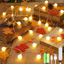 Carica l'immagine nel visualizzatore di Gallery, Catena Luminosa Esterno Interno, 60LEDs 10M Luci LED a Batteria con USB 8 Modalità FunZione Timer IP65 Impermeabile, Luc