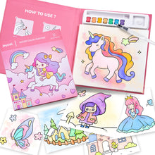Carica l'immagine nel visualizzatore di Gallery, JoyCat album da colorare per bambini, set di pittura ad acquerello per bambini dai 3-5 ai 4-8 anni,attività di disegno artistico e artigianale, regalo di compleanno per ragazzi e ragazze