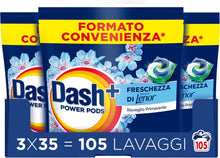 Carica l'immagine nel visualizzatore di Gallery, Dash Power Pods Detersivo Lavatrice In Capsule, 105 Lavaggi(3x35), Freschezza Di Lenor, Risveglio Primaverile, rimuove addirittura gli odori di sudore vecchi di 7 giorni, per una pulizia impeccabile