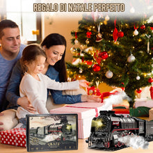 Carica l'immagine nel visualizzatore di Gallery, Trenino Elettrico per Bambini, Locomotiva, Locomotiva a Vapore Elettrica con Fumo Luminoso e Suono, Regali di Natale e C
