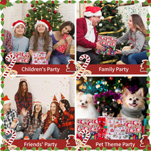 Carica l'immagine nel visualizzatore di Gallery, Niviy Carta Regalo Natale 6 fogli Carta Natalizia per Pacchi Inclusi Adesivi e Spago Carta Regali Natale per Bambini,Bambina(70x50cm)