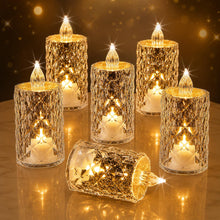 Carica l'immagine nel visualizzatore di Gallery, KATELUO Candele LED Fiamma Oscillante, 12 Pezzi Candele Flickering Flameless Candele a Batteria, Candele LED Senza Fiamm