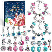 Carica l'immagine nel visualizzatore di Gallery, WEVOL Calendario Avvento 2024 Bambina Natale Ragazze Calendario dell Avvento Kinder Fai da Te Gioielli Artigianato Regali Braccialetti con Ciondoli Regalo di Natale Ragazze 5 6 7 8 9 10 11 12 13 Anni