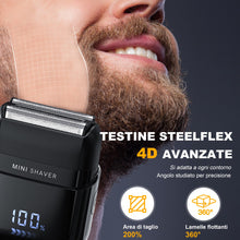 Carica l'immagine nel visualizzatore di Gallery, Mini Rasoio Elettrico da Barba con Display LED