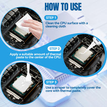 Carica l'immagine nel visualizzatore di Gallery, AllisWay Pasta Termica, Pasta Termica CPU, Thermal Paste, Dissipazione del Calore Altamente Efficiente per Computer, Frigoriferi e Altri Componenti Elettronici 100 g, Bianco
