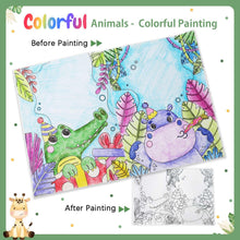 Carica l'immagine nel visualizzatore di Gallery, Heboland Mini Libri da Colorare per Bambini, Formato A6, 24 pezzi