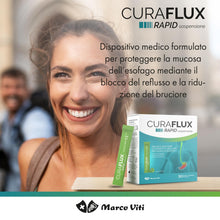Carica l'immagine nel visualizzatore di Gallery, Marco Viti CURAFLUX RAPID Sospensione Orale 30 Stick Pack da 10 ml – Con Sodio Alginato, Bicarbonato e Calcio Carbonato,