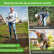 Carica l'immagine nel visualizzatore di Gallery, Attrezzo per Estirpare le Erbacce, Rastrello Manuale 2 in 1 e Zappa da Giardino Rastrello Sarchiatore Estirpatore Erbacc